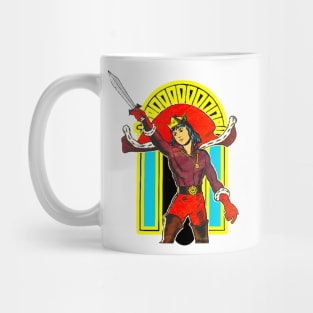 Brave prince swordsman in the magic castle Mug